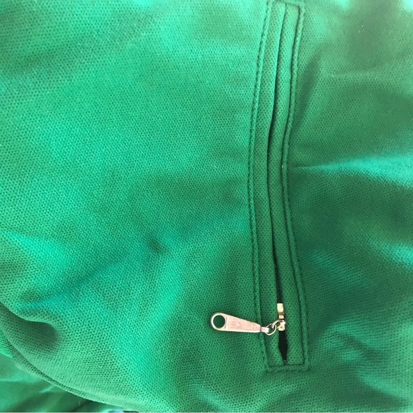 VTG Demetre Ladies 2PC Track Jacket Crop Jogger Pant L Green Rainbow Stripes - Picture 9 of 11